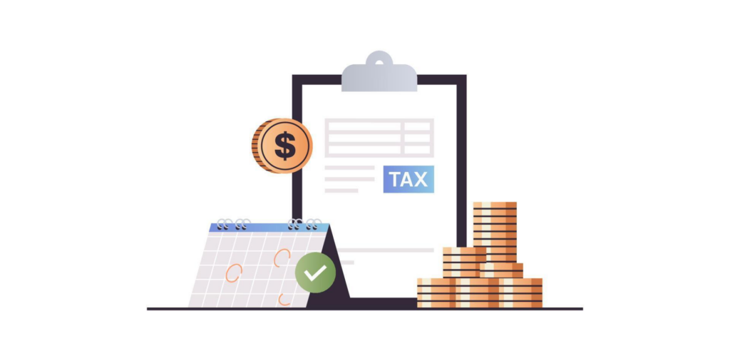 Ilustração calendário e invoice